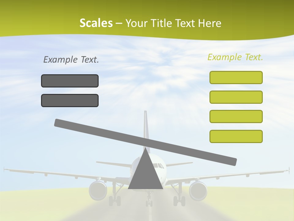 Plane On A Runway PowerPoint Template