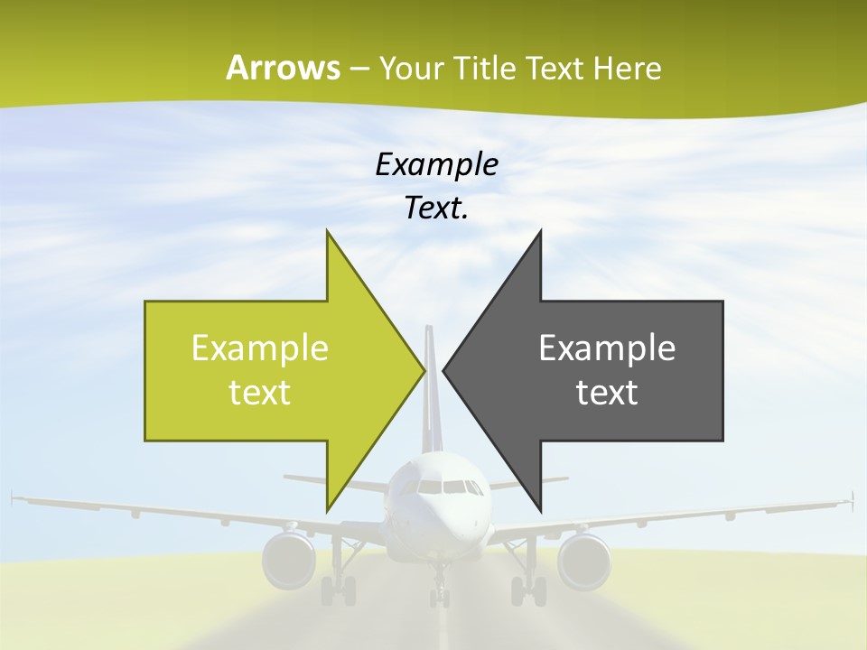 Plane On A Runway PowerPoint Template