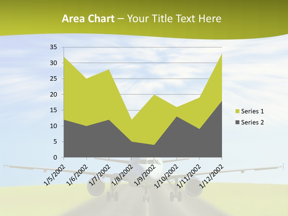 Plane On A Runway PowerPoint Template