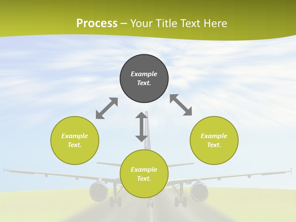 Plane On A Runway PowerPoint Template