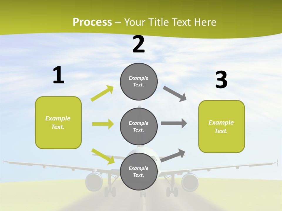 Plane On A Runway PowerPoint Template