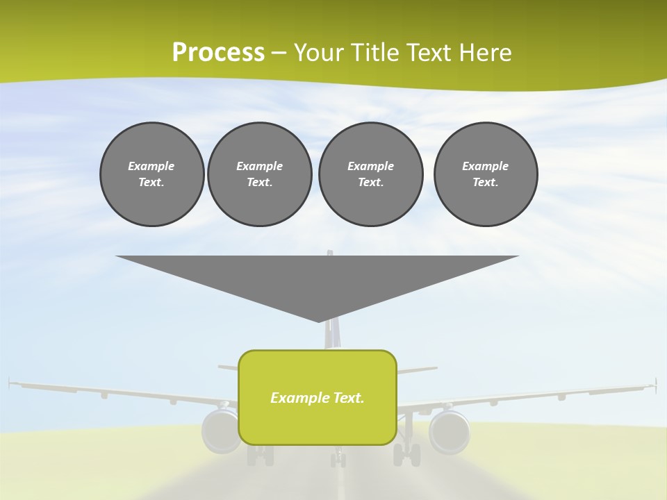 Plane On A Runway PowerPoint Template