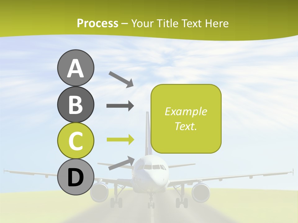 Plane On A Runway PowerPoint Template