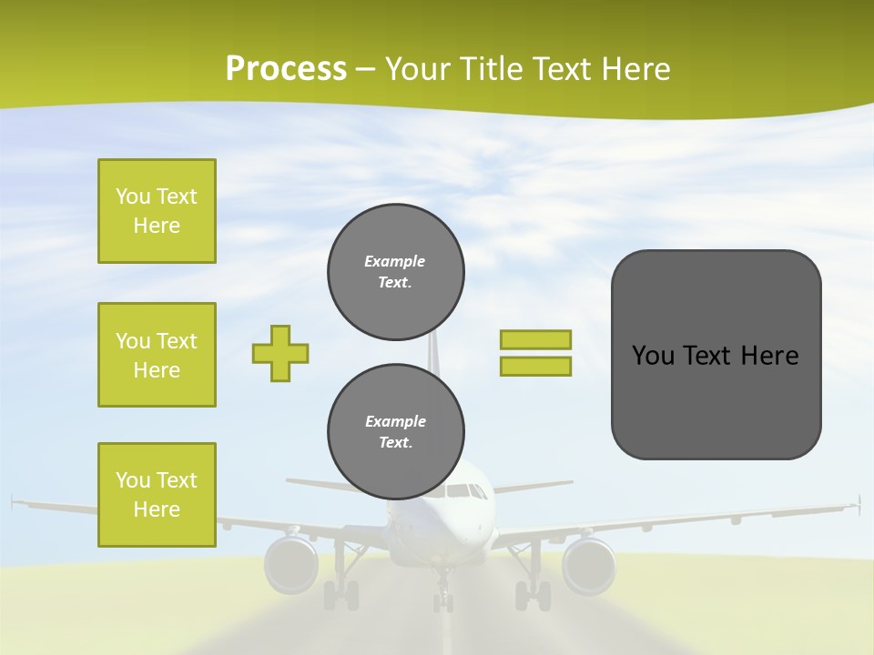 Plane On A Runway PowerPoint Template