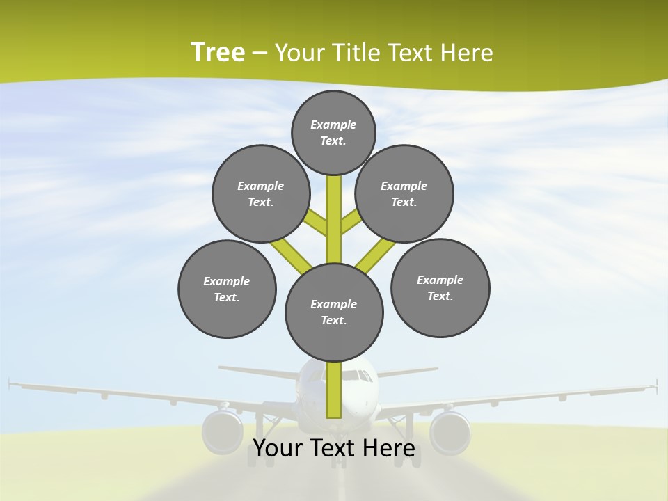 Plane On A Runway PowerPoint Template