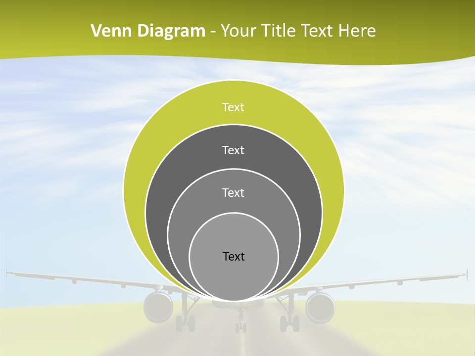Plane On A Runway PowerPoint Template