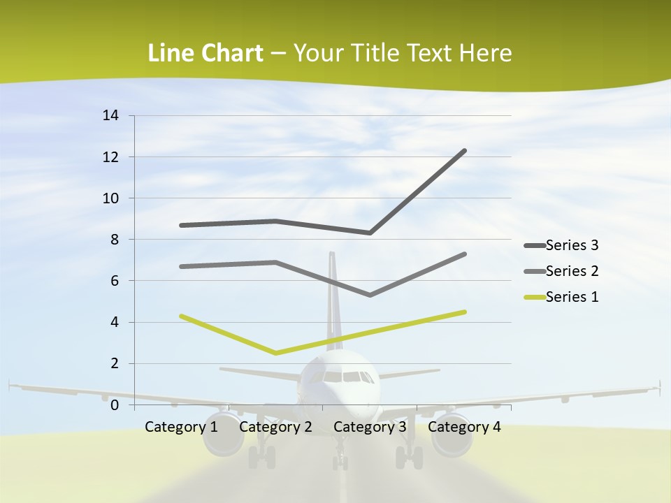 Plane On A Runway PowerPoint Template