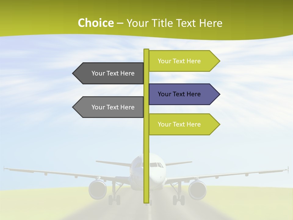 Plane On A Runway PowerPoint Template