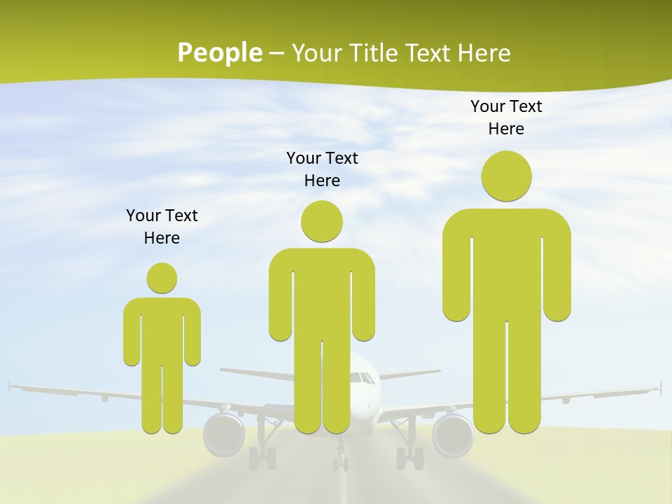 Plane On A Runway PowerPoint Template