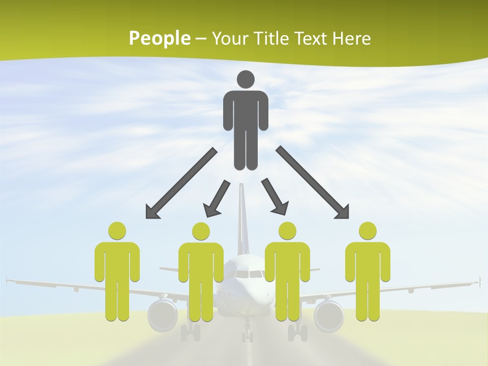 Plane On A Runway PowerPoint Template