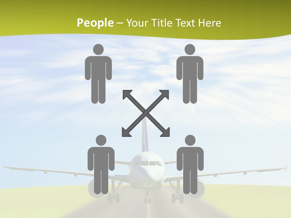 Plane On A Runway PowerPoint Template