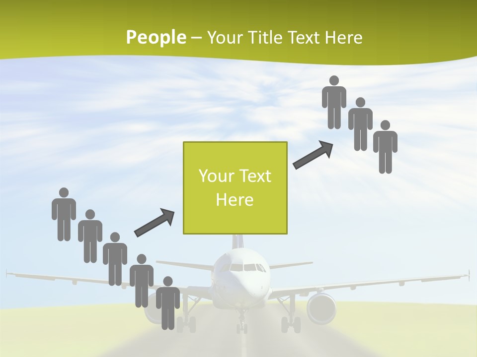 Plane On A Runway PowerPoint Template