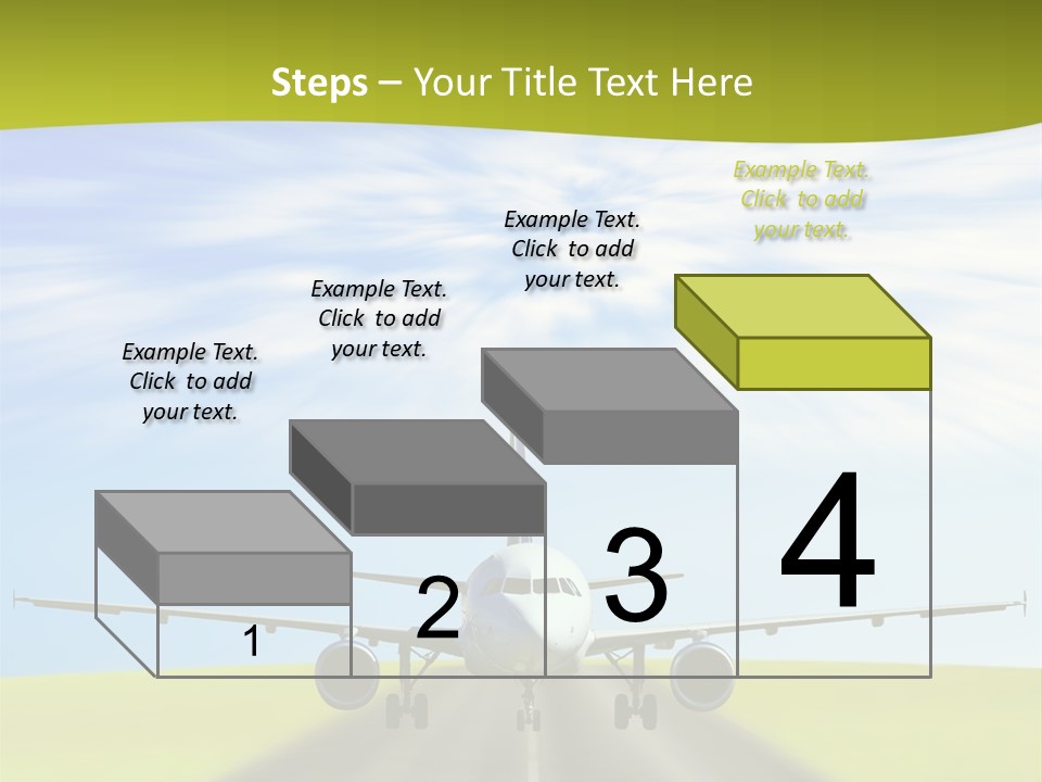Plane On A Runway PowerPoint Template