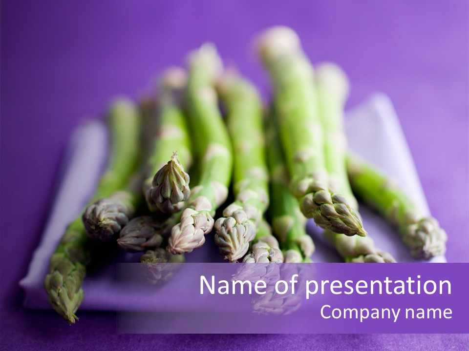 Fresh Green Asparagus PowerPoint Template