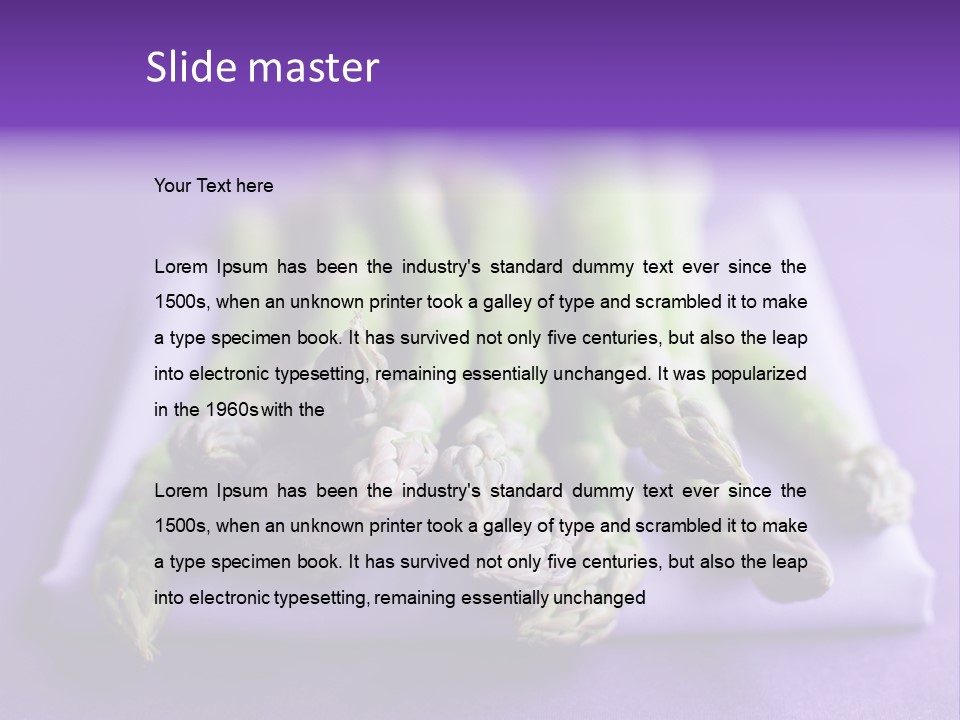 Fresh Green Asparagus PowerPoint Template