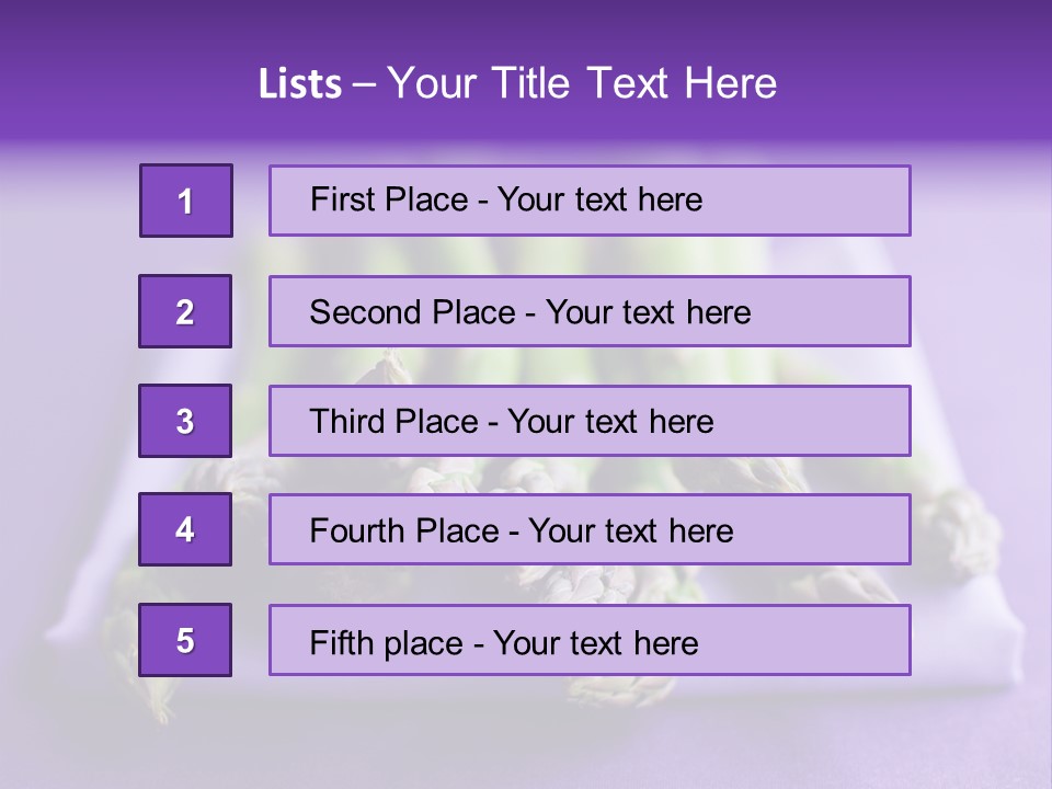 Fresh Green Asparagus PowerPoint Template