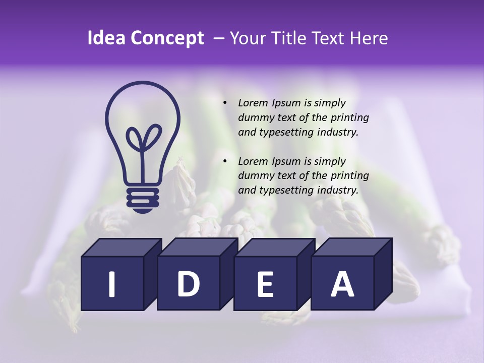 Fresh Green Asparagus PowerPoint Template