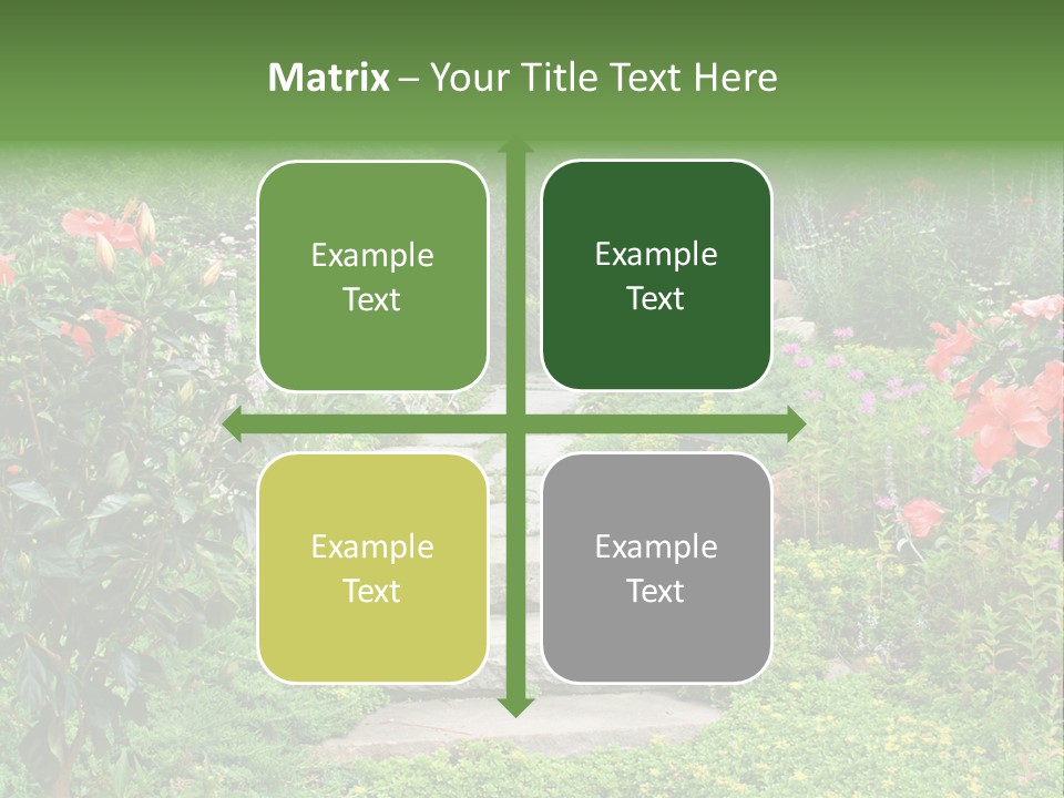 A Beautiful Nature Path Through A Garden. PowerPoint Template