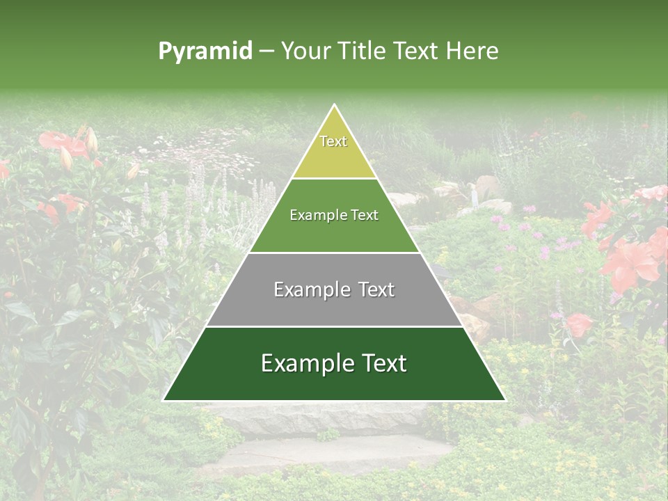 A Beautiful Nature Path Through A Garden. PowerPoint Template