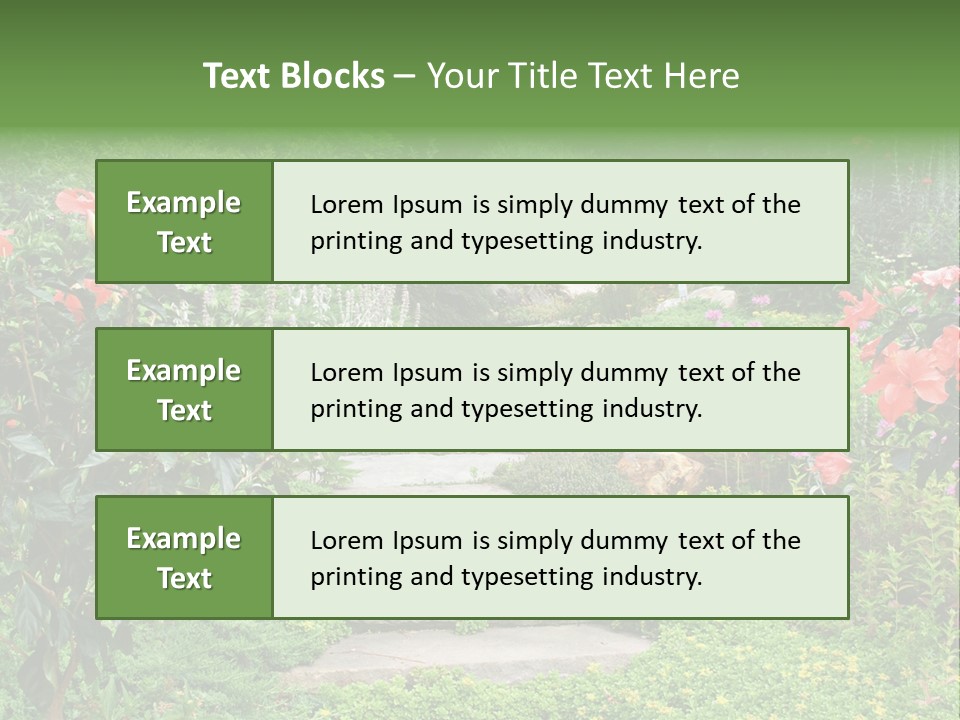 A Beautiful Nature Path Through A Garden. PowerPoint Template