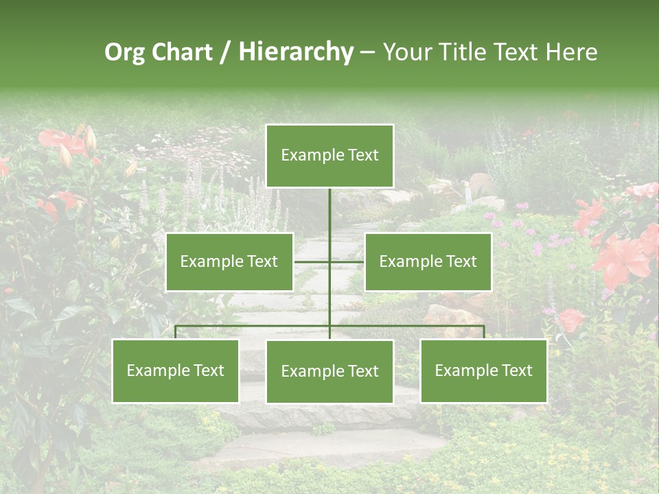 A Beautiful Nature Path Through A Garden. PowerPoint Template
