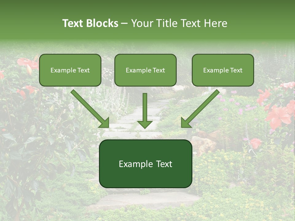 A Beautiful Nature Path Through A Garden. PowerPoint Template