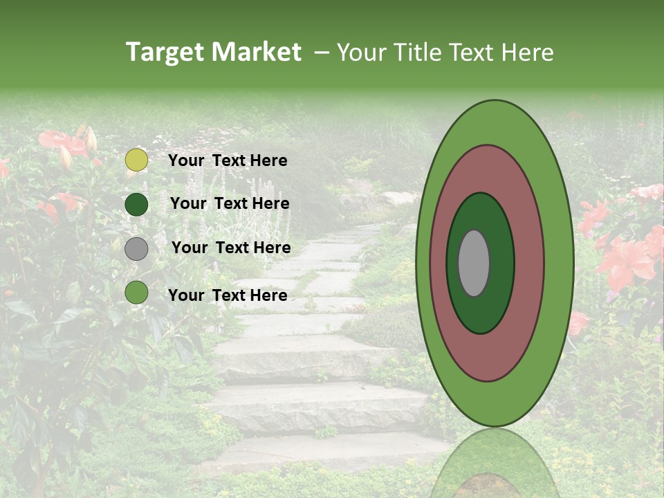 A Beautiful Nature Path Through A Garden. PowerPoint Template