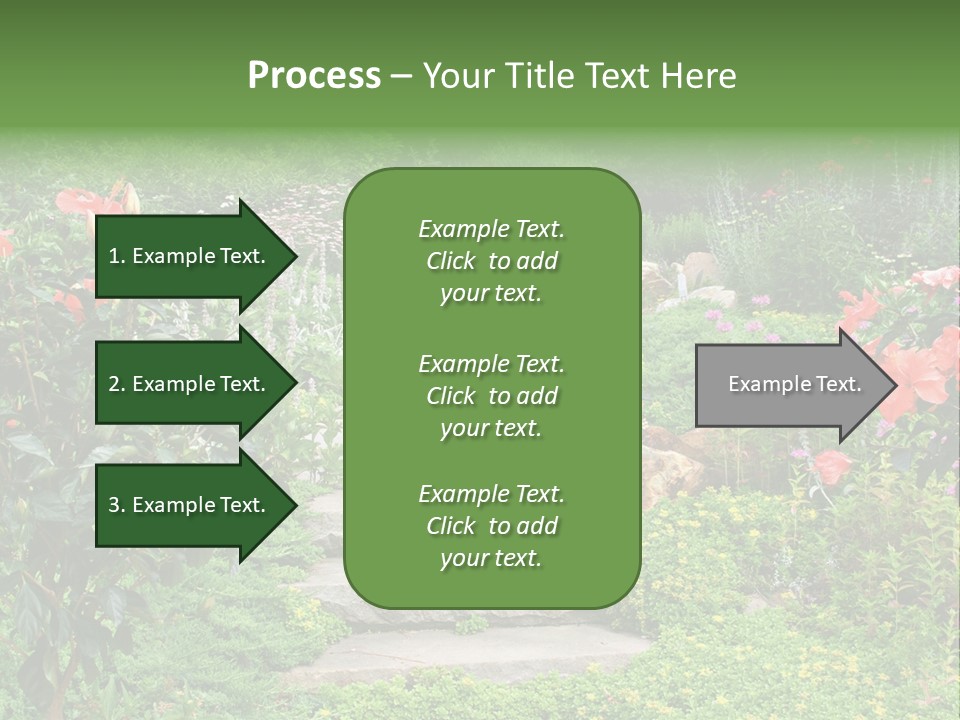 A Beautiful Nature Path Through A Garden. PowerPoint Template