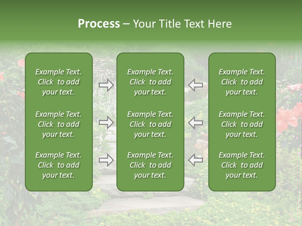 A Beautiful Nature Path Through A Garden. PowerPoint Template