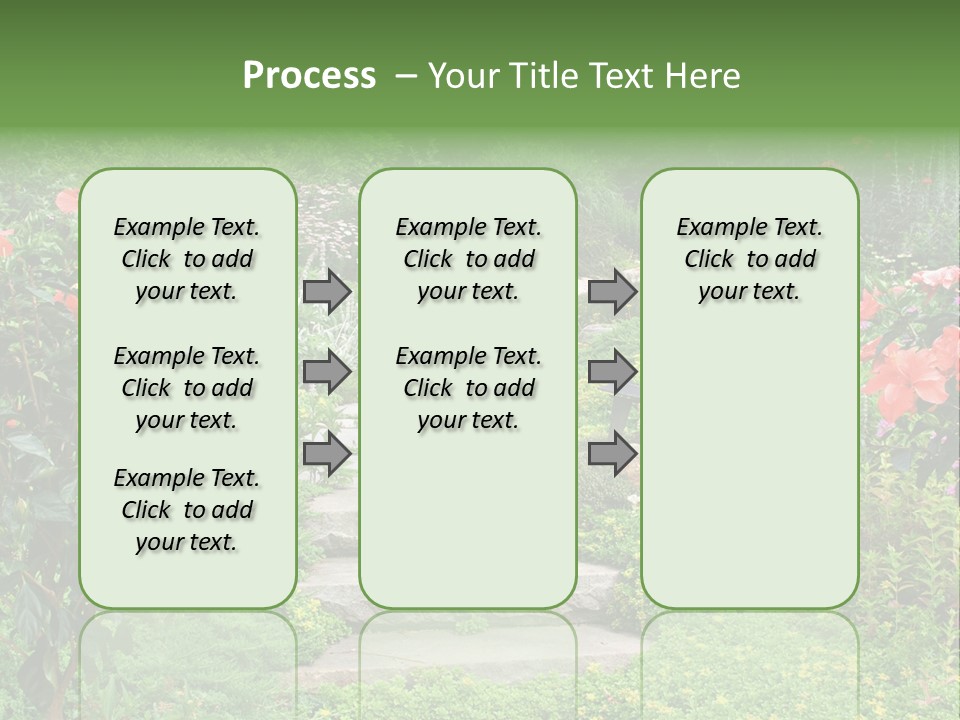 A Beautiful Nature Path Through A Garden. PowerPoint Template