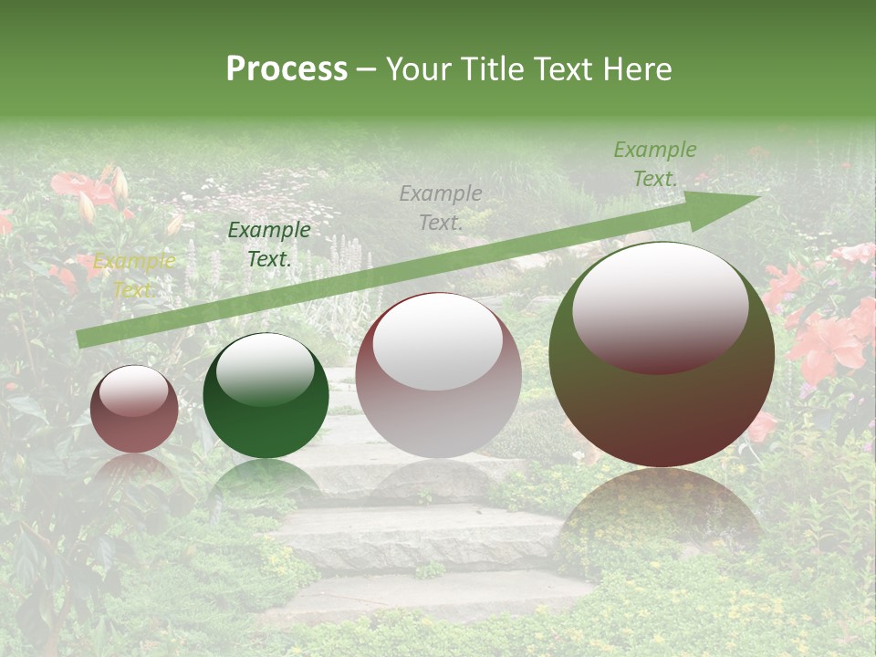 A Beautiful Nature Path Through A Garden. PowerPoint Template