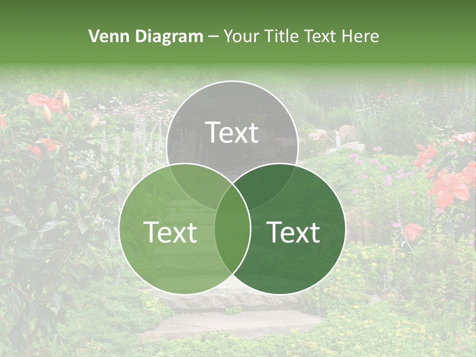 A Beautiful Nature Path Through A Garden. PowerPoint Template