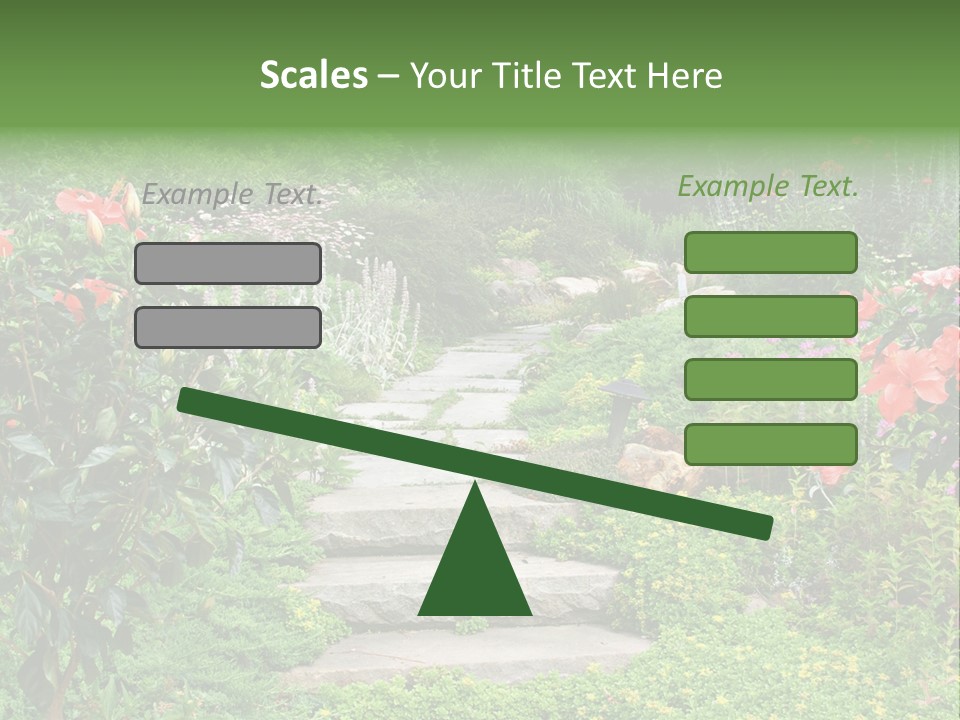 A Beautiful Nature Path Through A Garden. PowerPoint Template