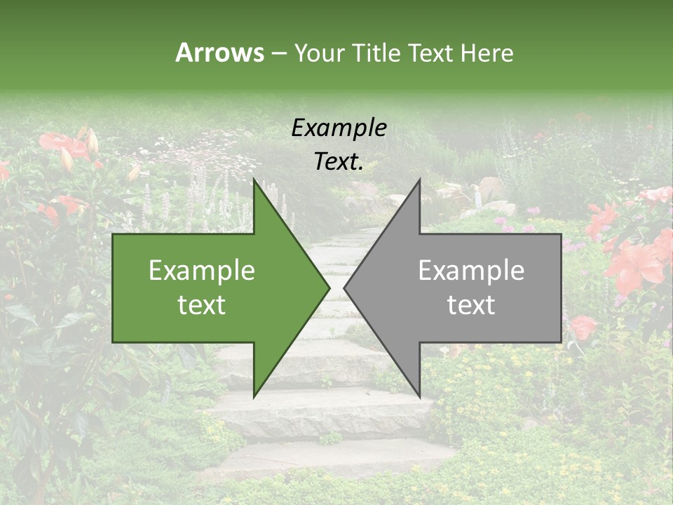 A Beautiful Nature Path Through A Garden. PowerPoint Template