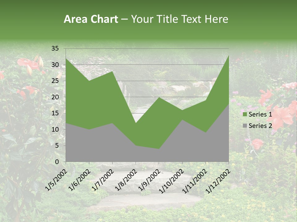 A Beautiful Nature Path Through A Garden. PowerPoint Template