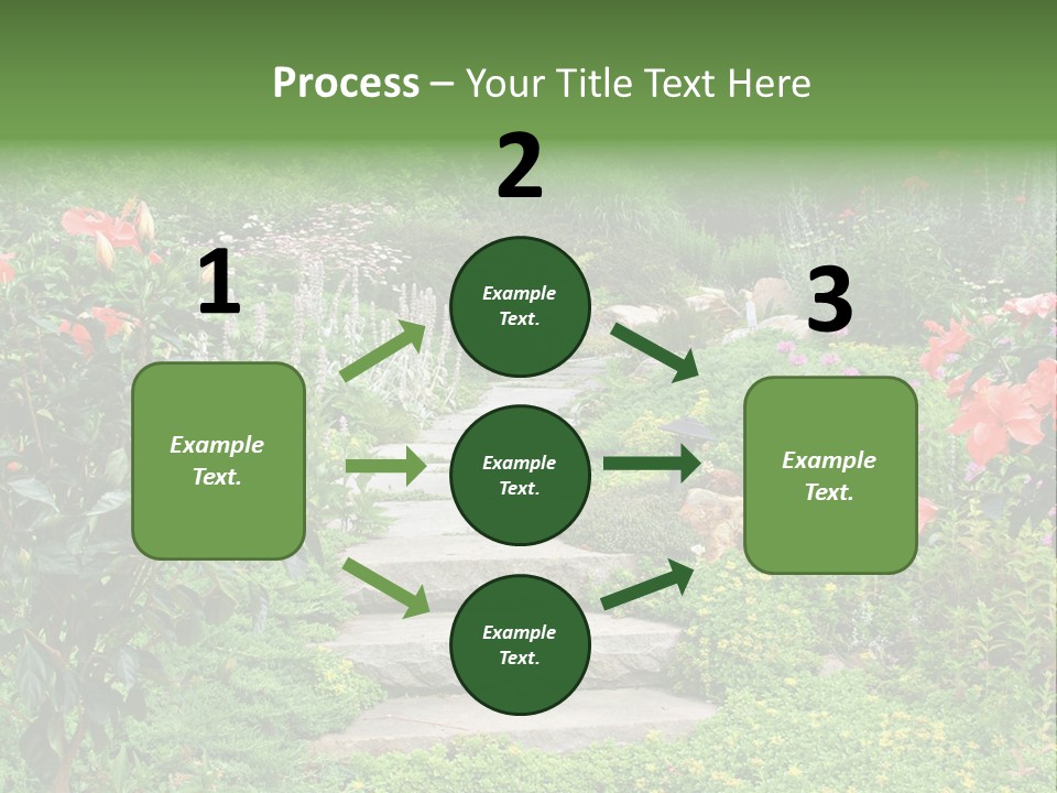 A Beautiful Nature Path Through A Garden. PowerPoint Template