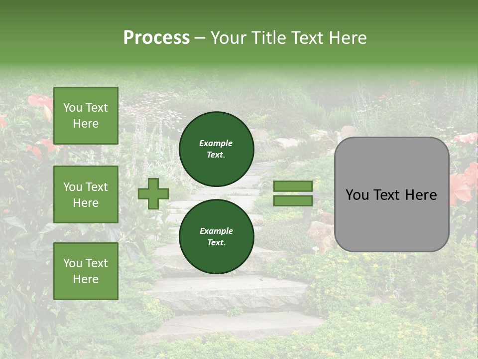 A Beautiful Nature Path Through A Garden. PowerPoint Template