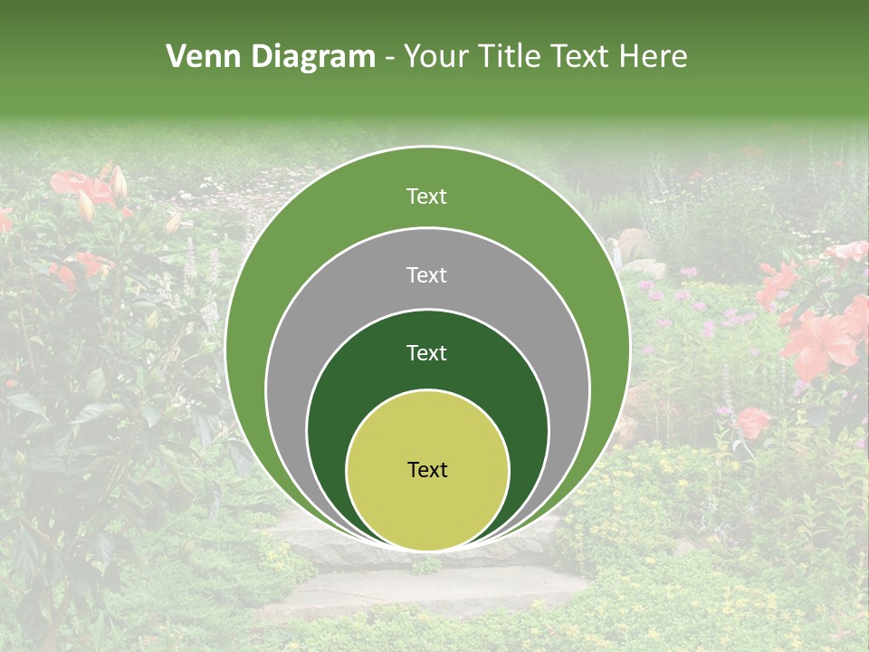 A Beautiful Nature Path Through A Garden. PowerPoint Template