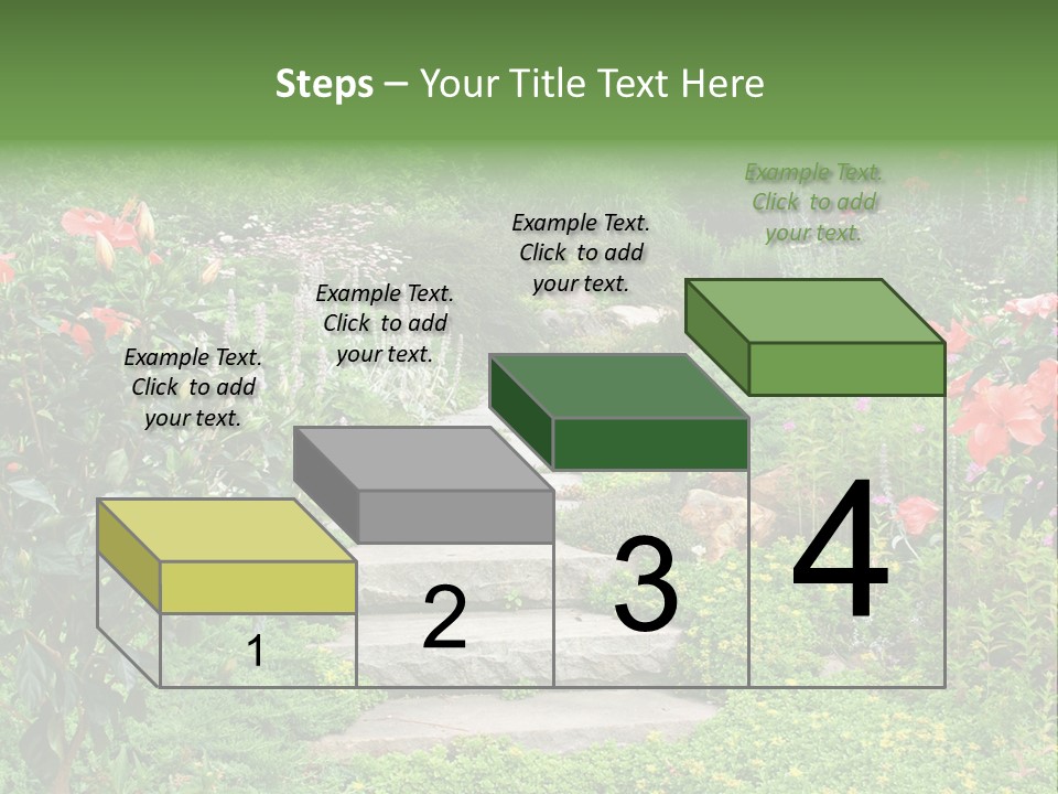 A Beautiful Nature Path Through A Garden. PowerPoint Template