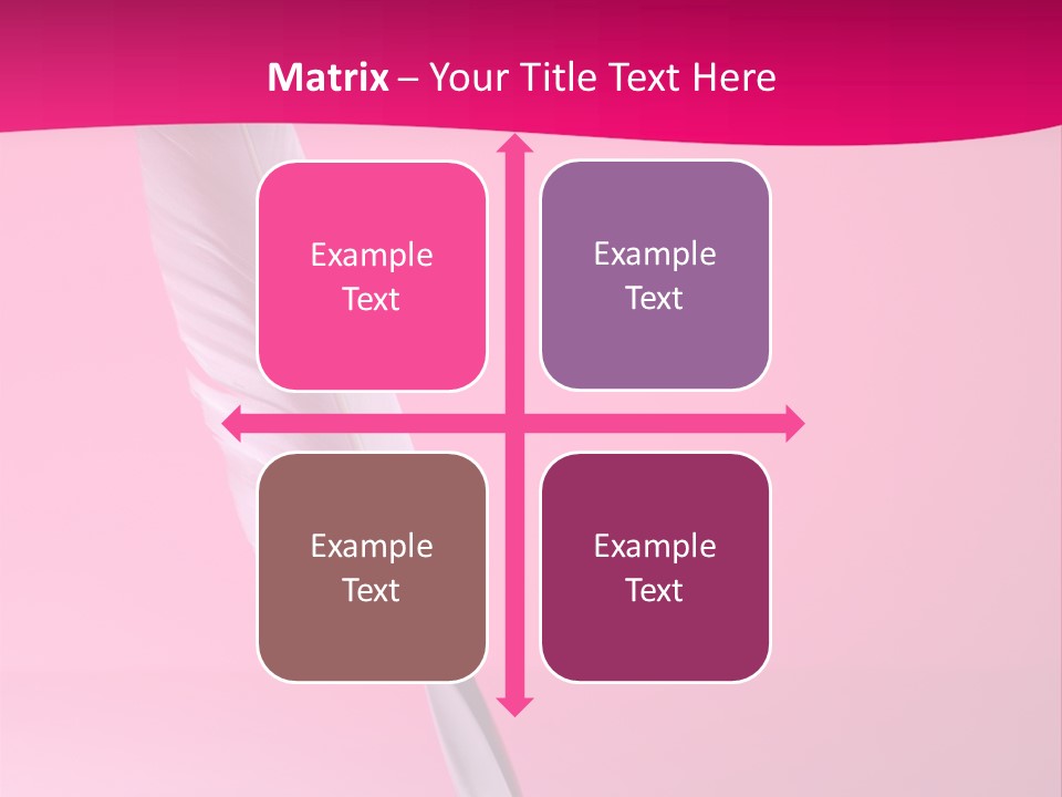 Quill Pen Isolated On Purple Background PowerPoint Template