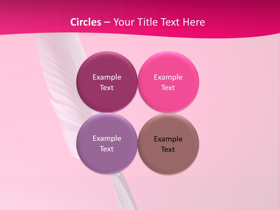 Quill Pen Isolated On Purple Background PowerPoint Template