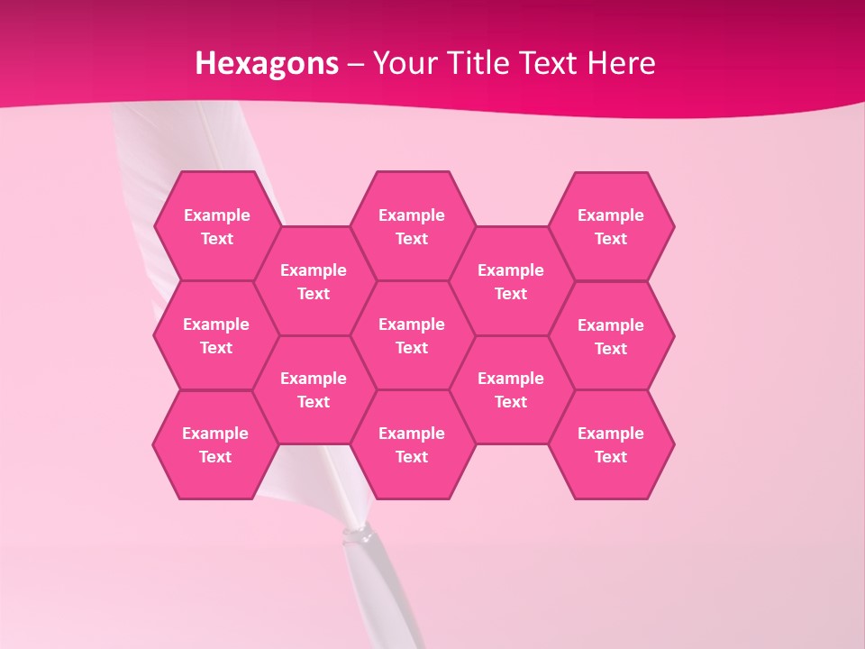 Quill Pen Isolated On Purple Background PowerPoint Template