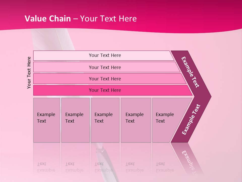 Quill Pen Isolated On Purple Background PowerPoint Template