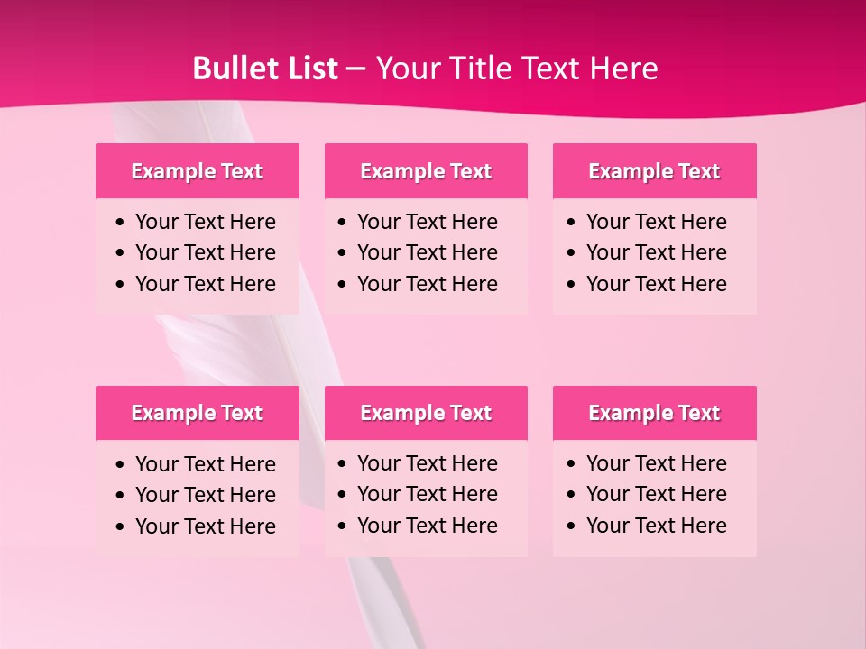 Quill Pen Isolated On Purple Background PowerPoint Template