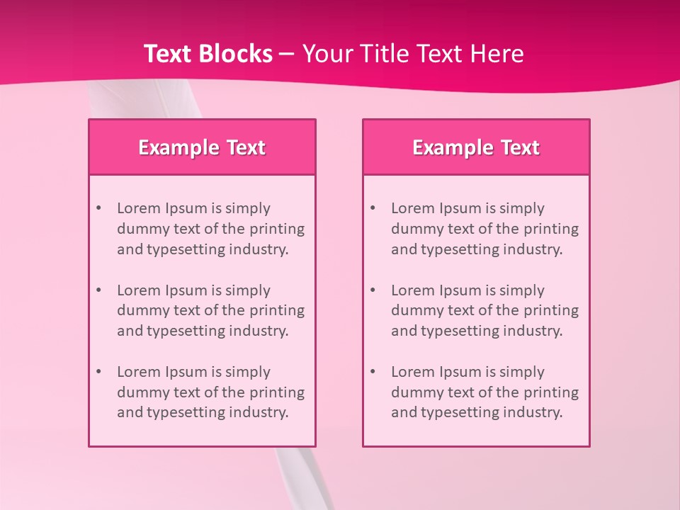 Quill Pen Isolated On Purple Background PowerPoint Template