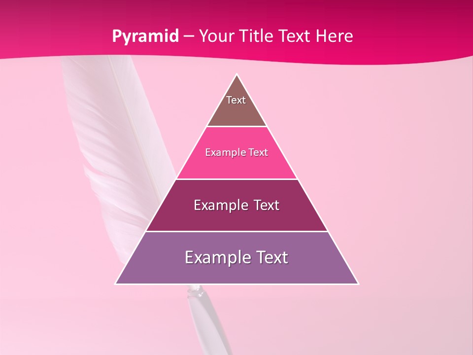 Quill Pen Isolated On Purple Background PowerPoint Template