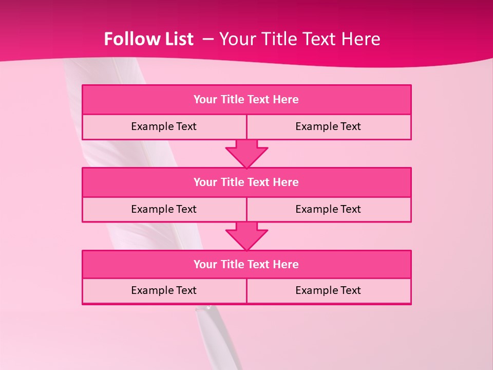 Quill Pen Isolated On Purple Background PowerPoint Template