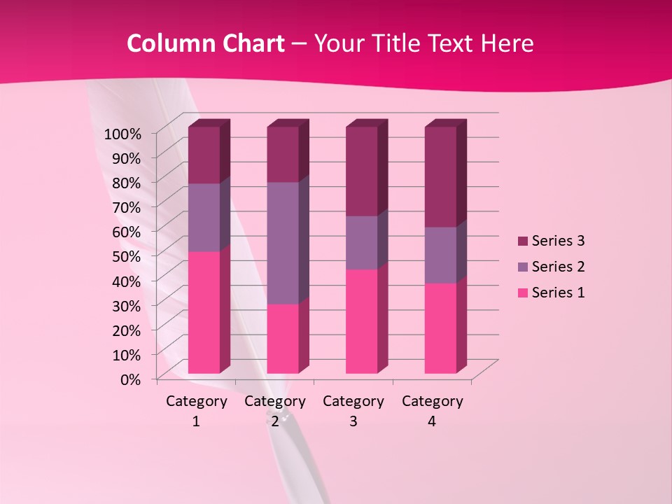 Quill Pen Isolated On Purple Background PowerPoint Template