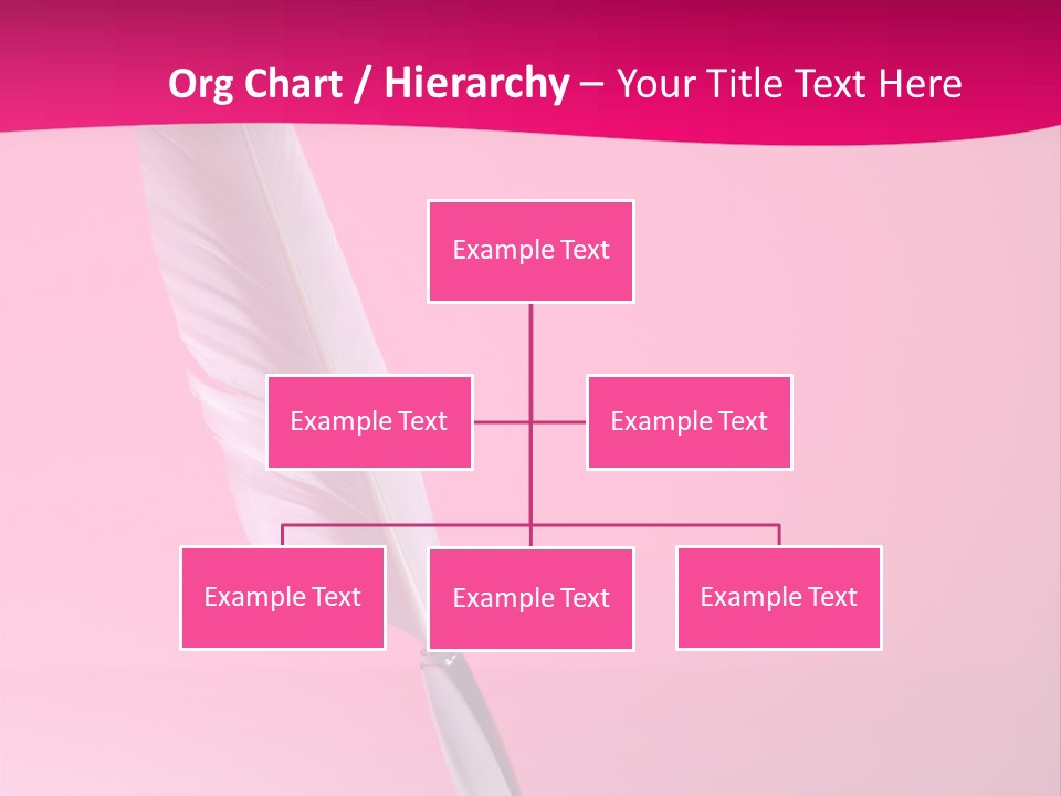 Quill Pen Isolated On Purple Background PowerPoint Template