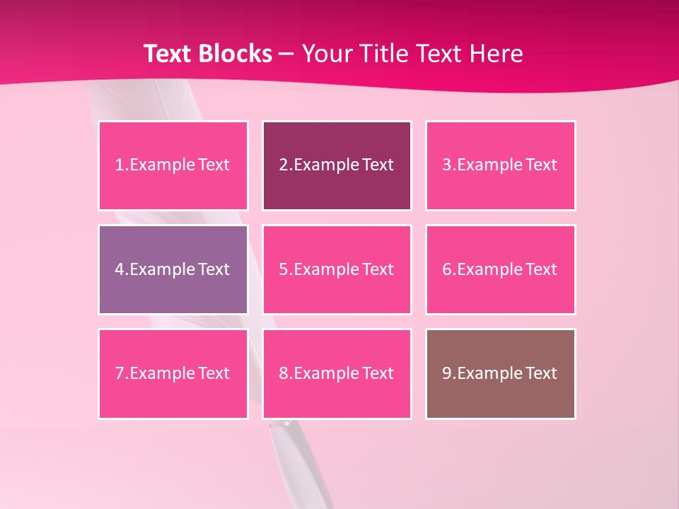 Quill Pen Isolated On Purple Background PowerPoint Template